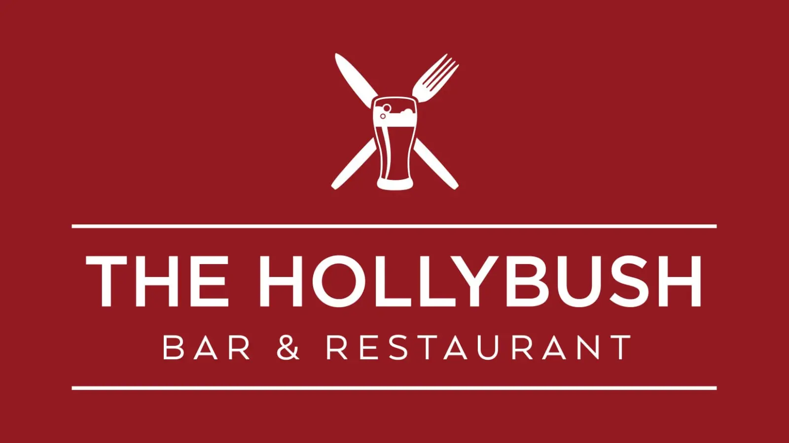 The Hollybush Bar Restaurant Logo Design 2 - The Hollybush Bar & Restaurant