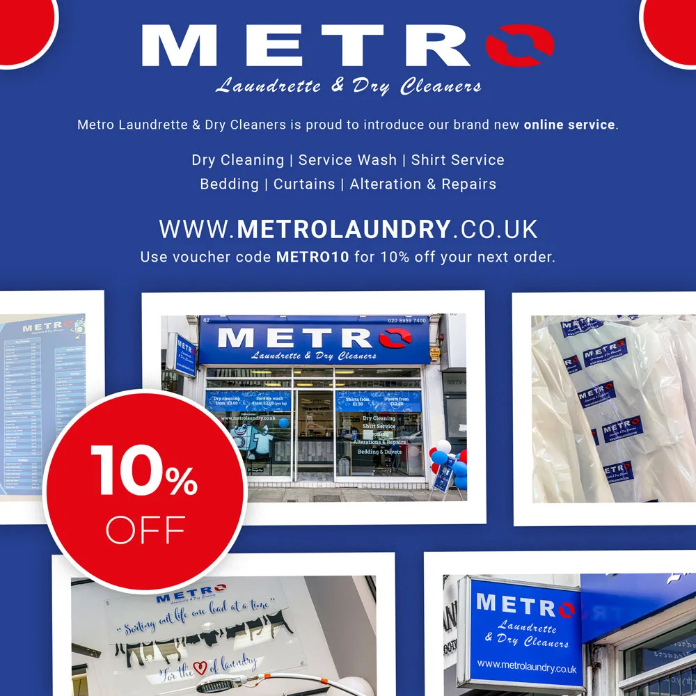 Dry Cleaners Brand Identity Metro Laundry Social Media Marketing Design