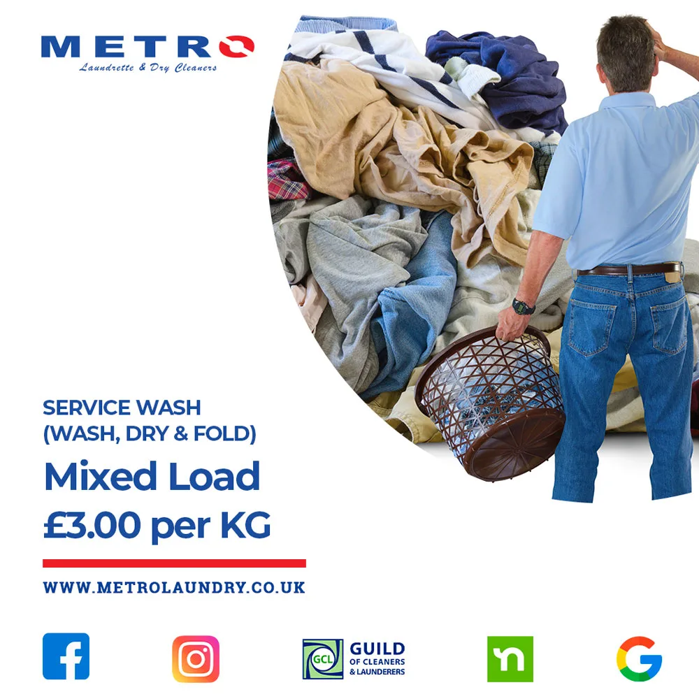 Dry Cleaners Brand Identity Metro Laundry Social Media Marketing Design