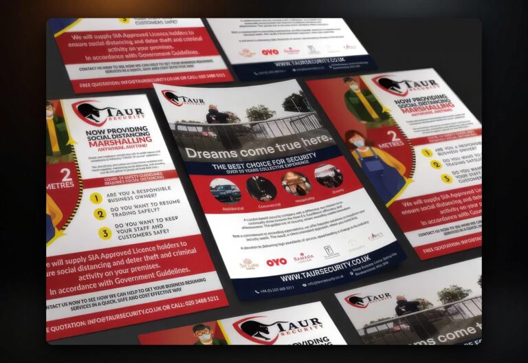 Taur Security print and campaign collateral